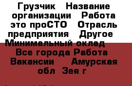 Грузчик › Название организации ­ Работа-это проСТО › Отрасль предприятия ­ Другое › Минимальный оклад ­ 1 - Все города Работа » Вакансии   . Амурская обл.,Зея г.